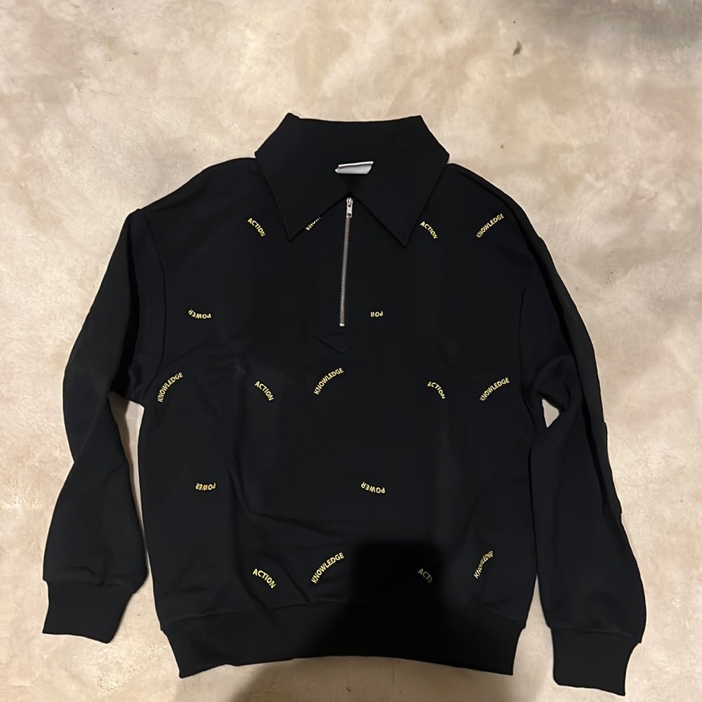 Blue marble PARIS quarter zip